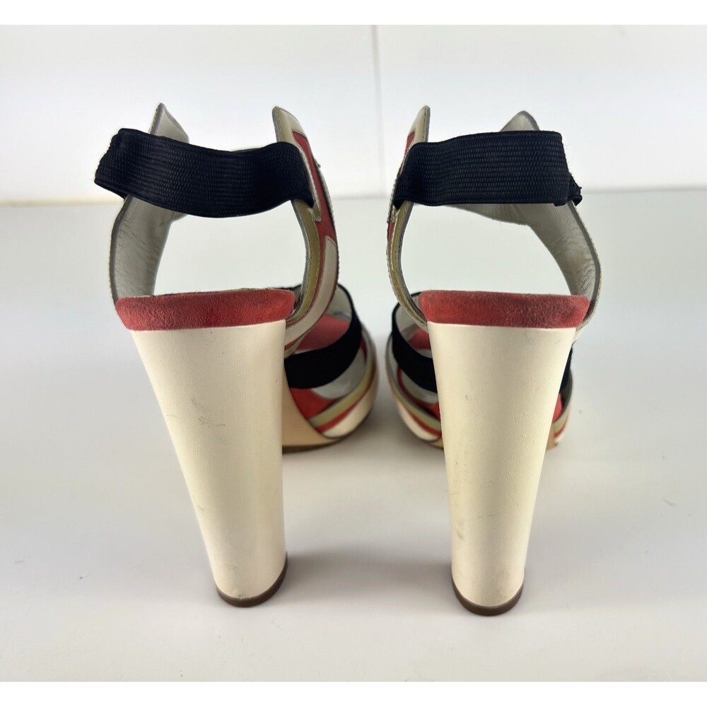 Authentic Balenciaga Leather Lego Colorblock Gladiator Women Sandals EU 36 US 6 - Picture 7 of 9